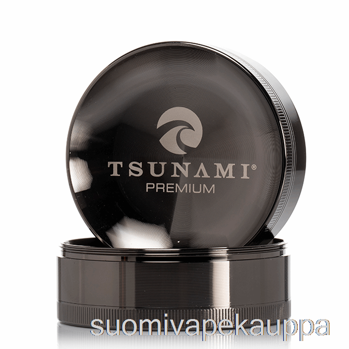 Vape Nesteet Tsunami 2,95 Tuuman 4-osainen Upotettu Ylähiomakone Gunmetal (75 Mm)